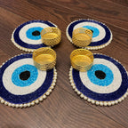 Evil Eye T-Light Diya - (Set of 2)