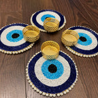 Evil Eye T-Light Diya - (Set of 2)