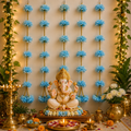 3,5 pieds de fleurs œillets suspendues - bleu