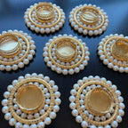 Double Pearl T-Light Diya (Set of 2)