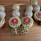 Toran réversible à perles de 100 cm - Rose et Patola