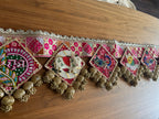 40in Ganesh Pink Toran with Shubh Labh