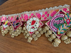 40in Ganesh Pink Toran with Shubh Labh