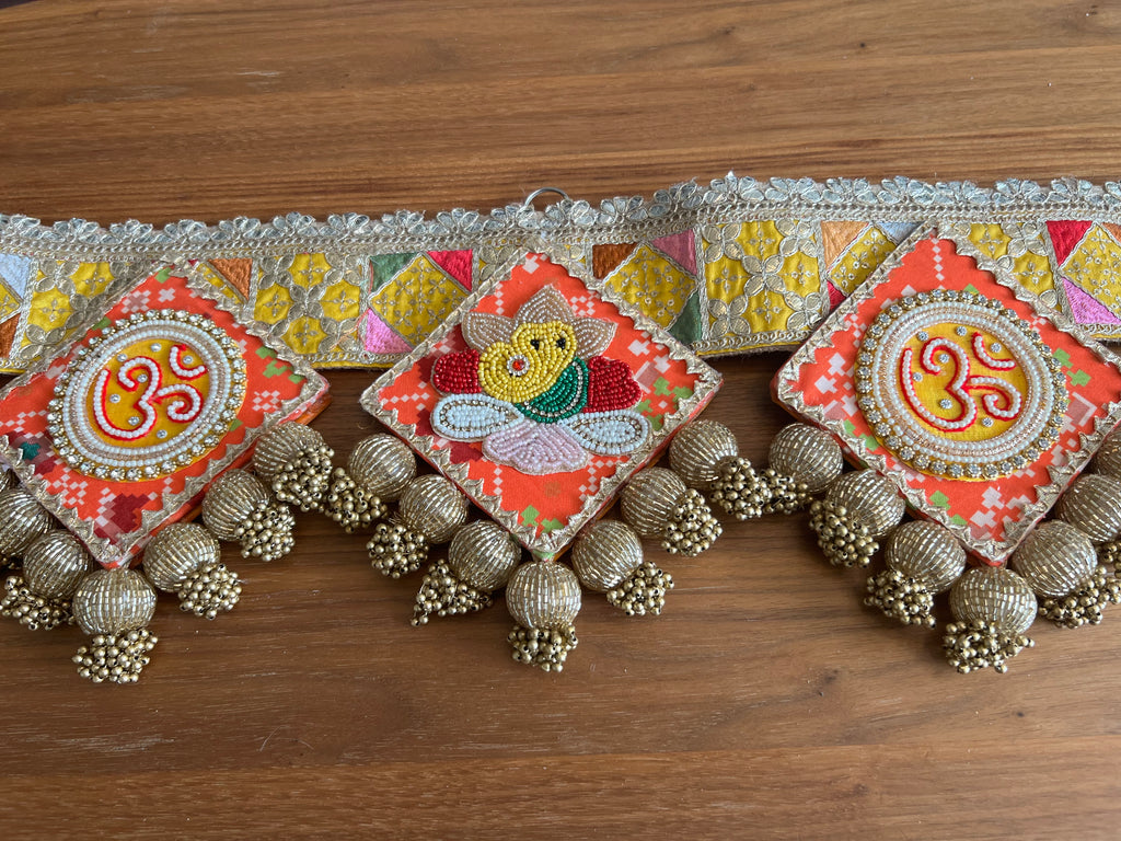 40in Ganesh Orange OM Toran