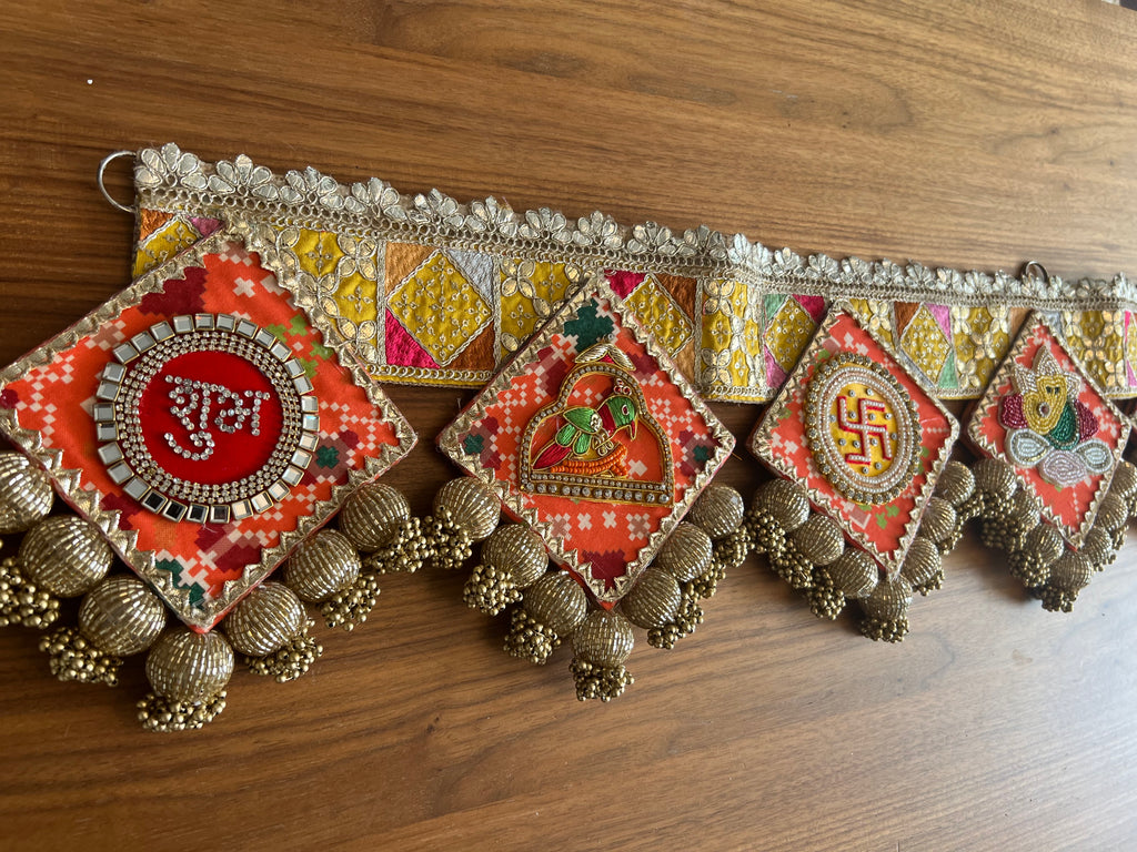 Toran Ganesh orange Swastika 40 po