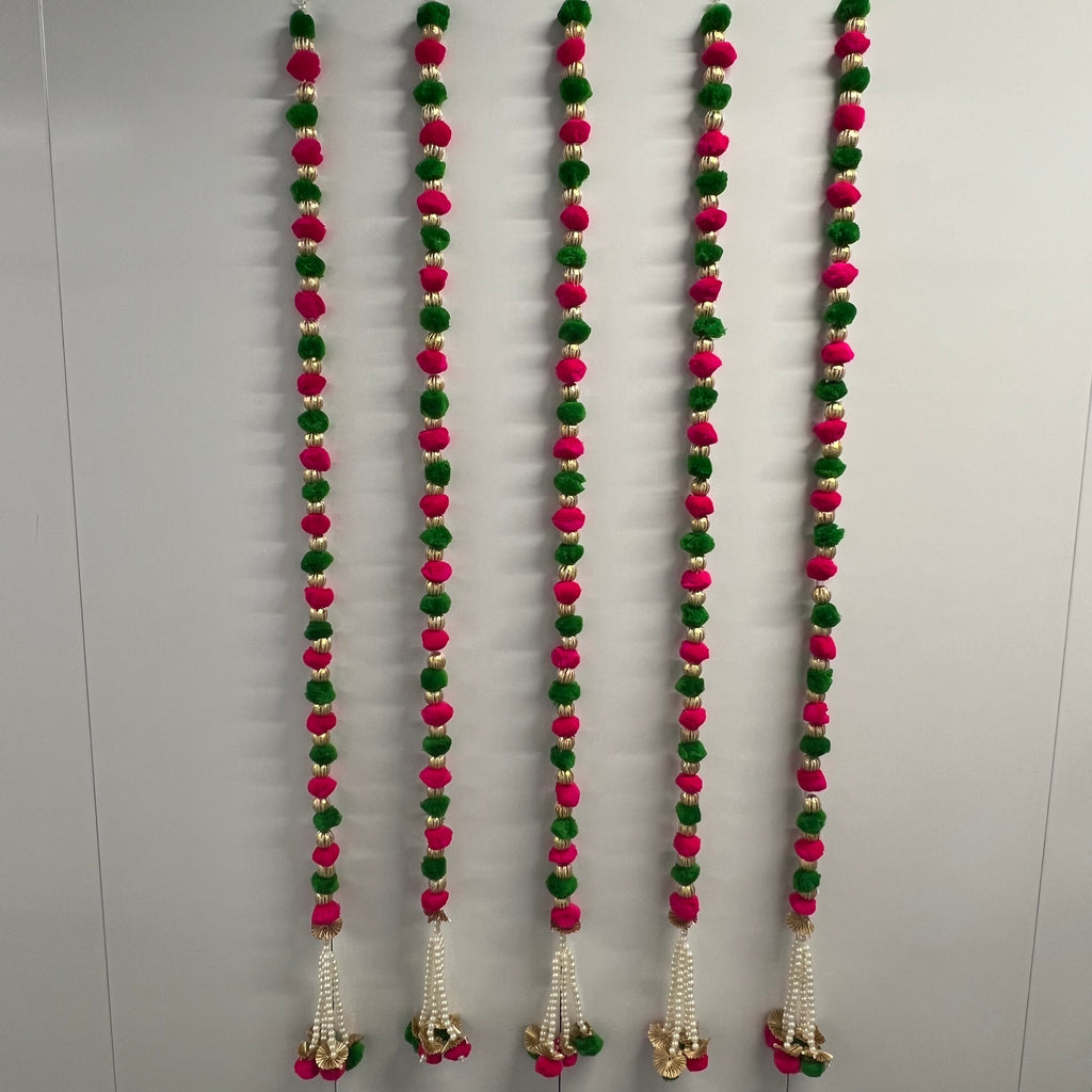 Pompon Latkan - Vert et Rose