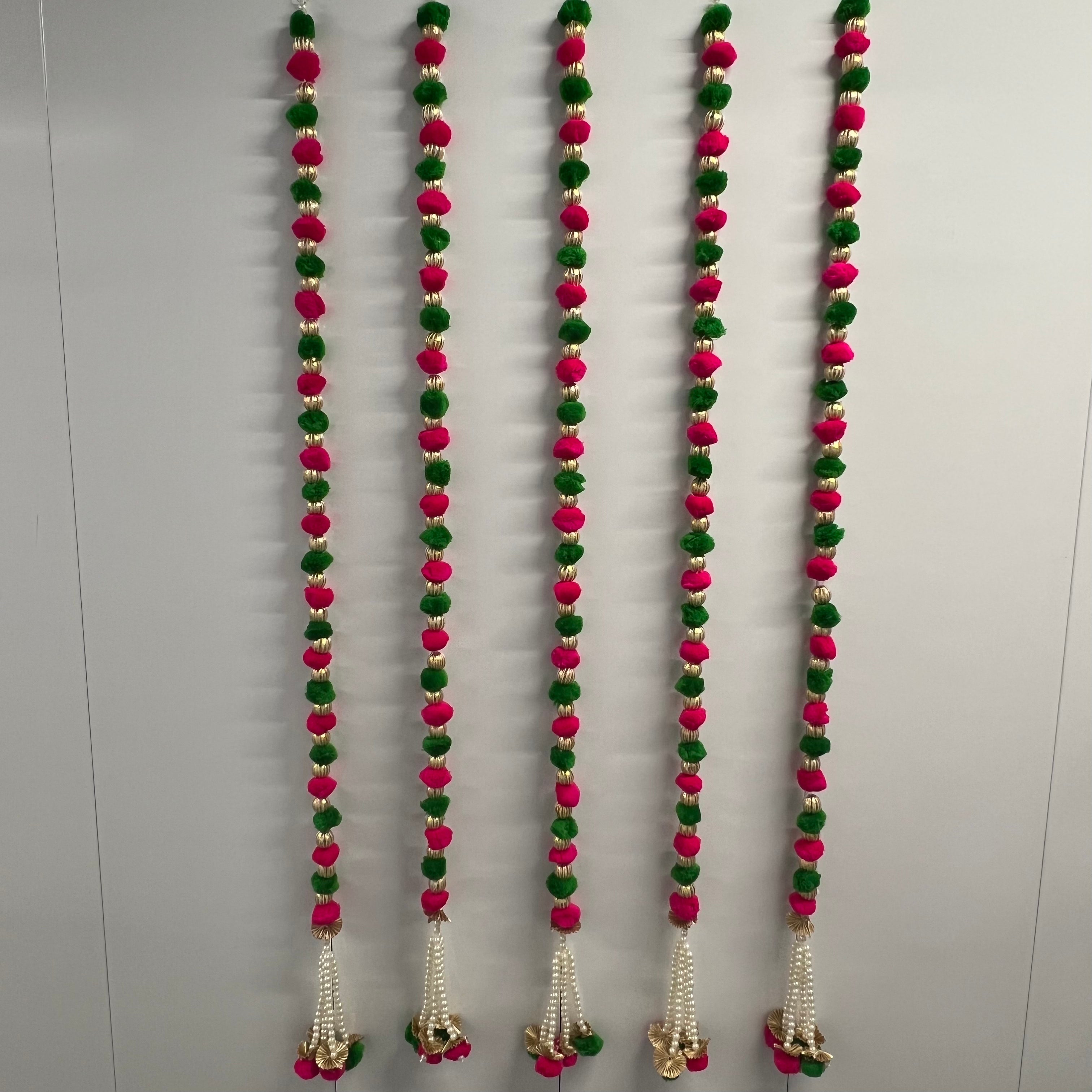 Pompon Latkan - Vert et Rose