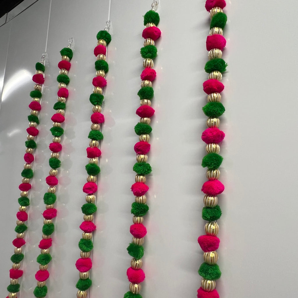 Pompon Latkan - Vert et Rose