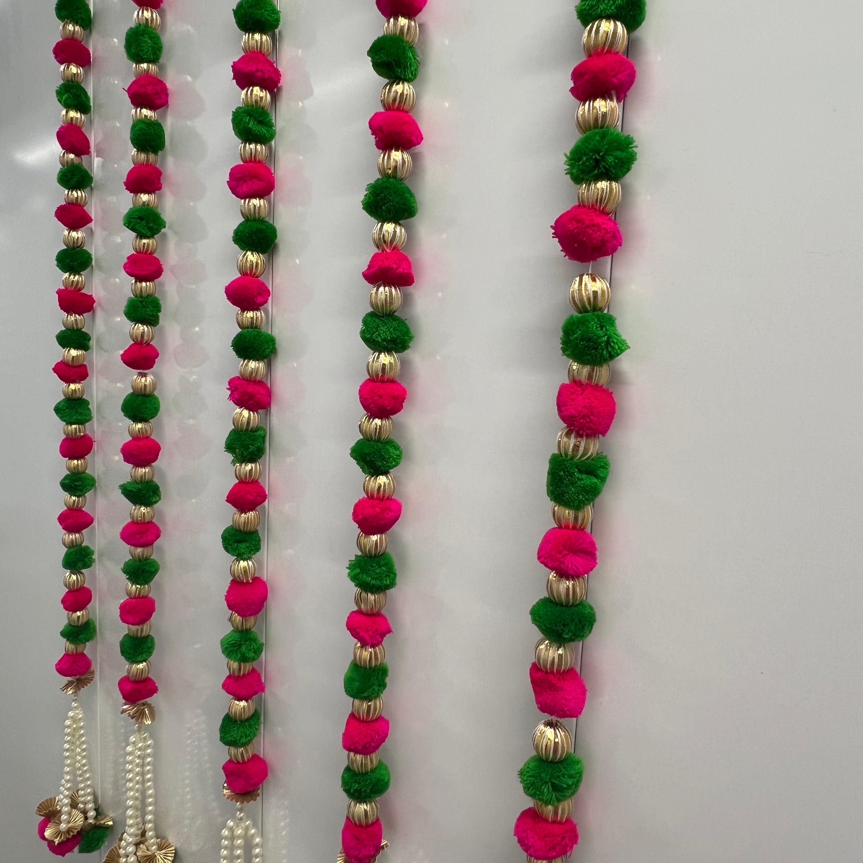 Pompon Latkan - Vert et Rose