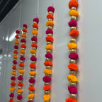 Pompon Latkan - Jaune/Orange/Rose
