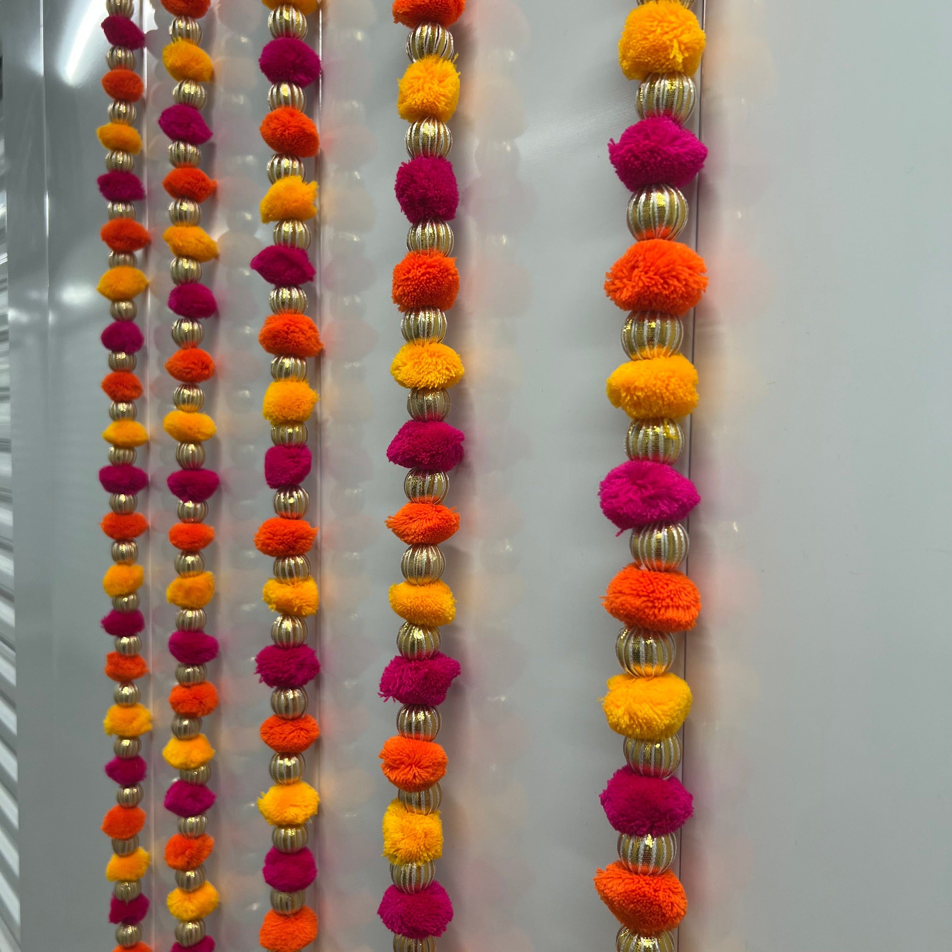 Pompon Latkan - Jaune/Orange/Rose