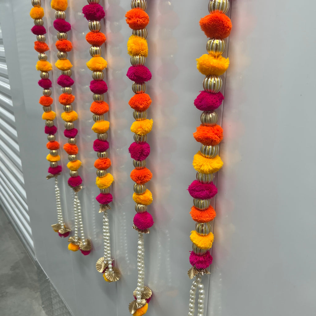 Pompon Latkan - Jaune/Orange/Rose