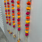 Pompon Latkan - Jaune/Orange/Rose