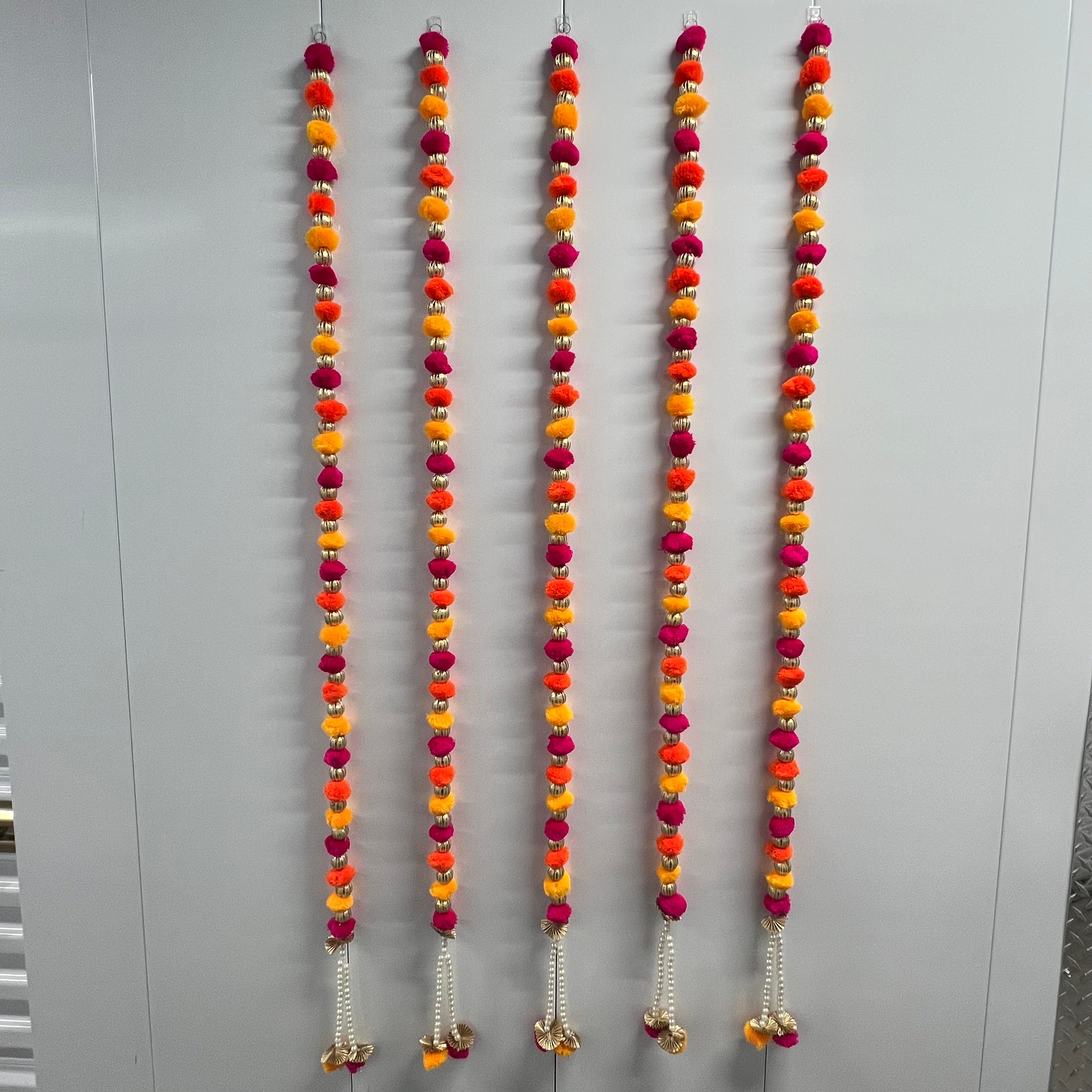 Pompon Latkan - Jaune/Orange/Rose