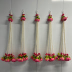 Guirlandes de pivoines en perles de 45 cm - Rose