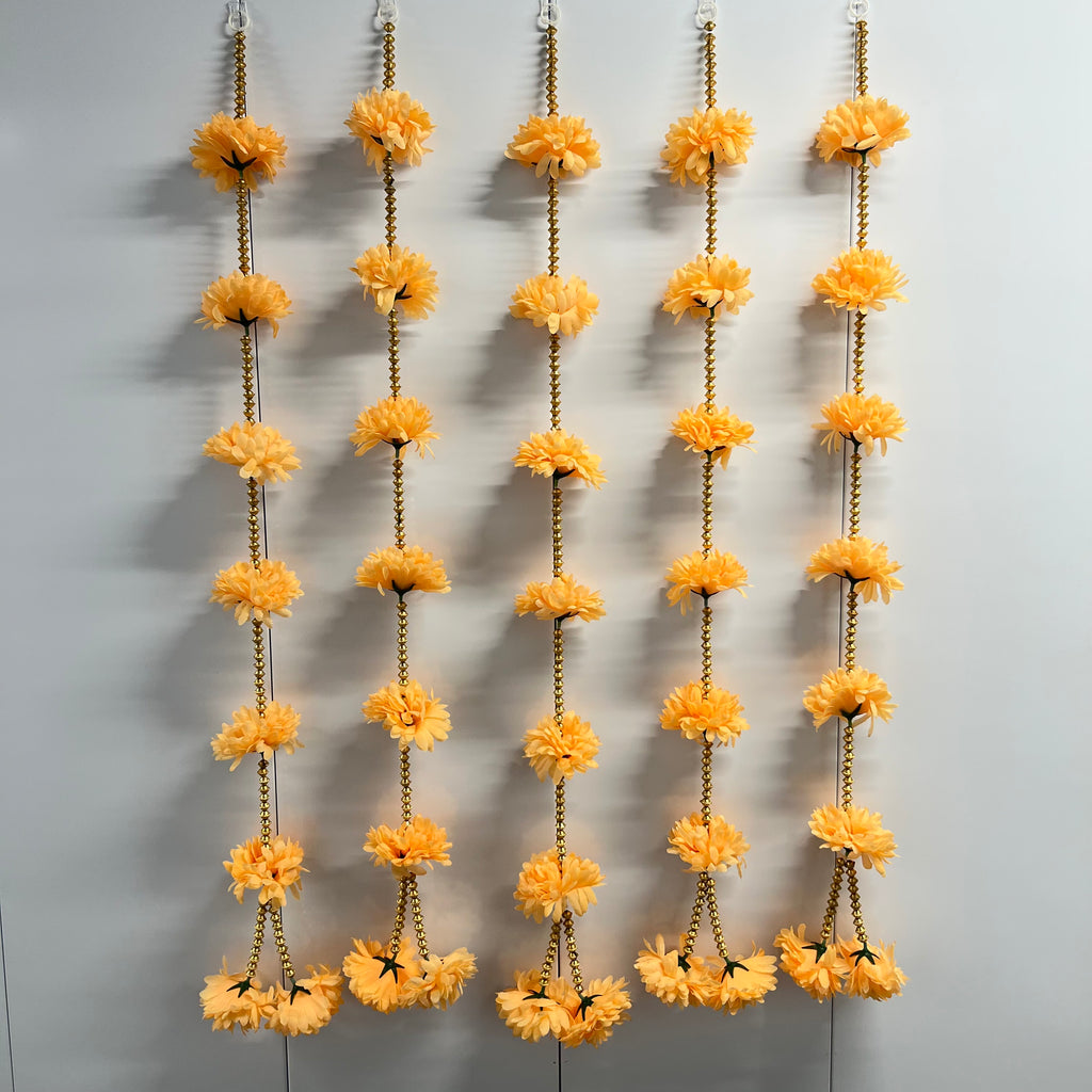 Guirlande de 105 cm d'œillets - Pêche