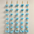 3,5 pieds de fleurs œillets suspendues - bleu