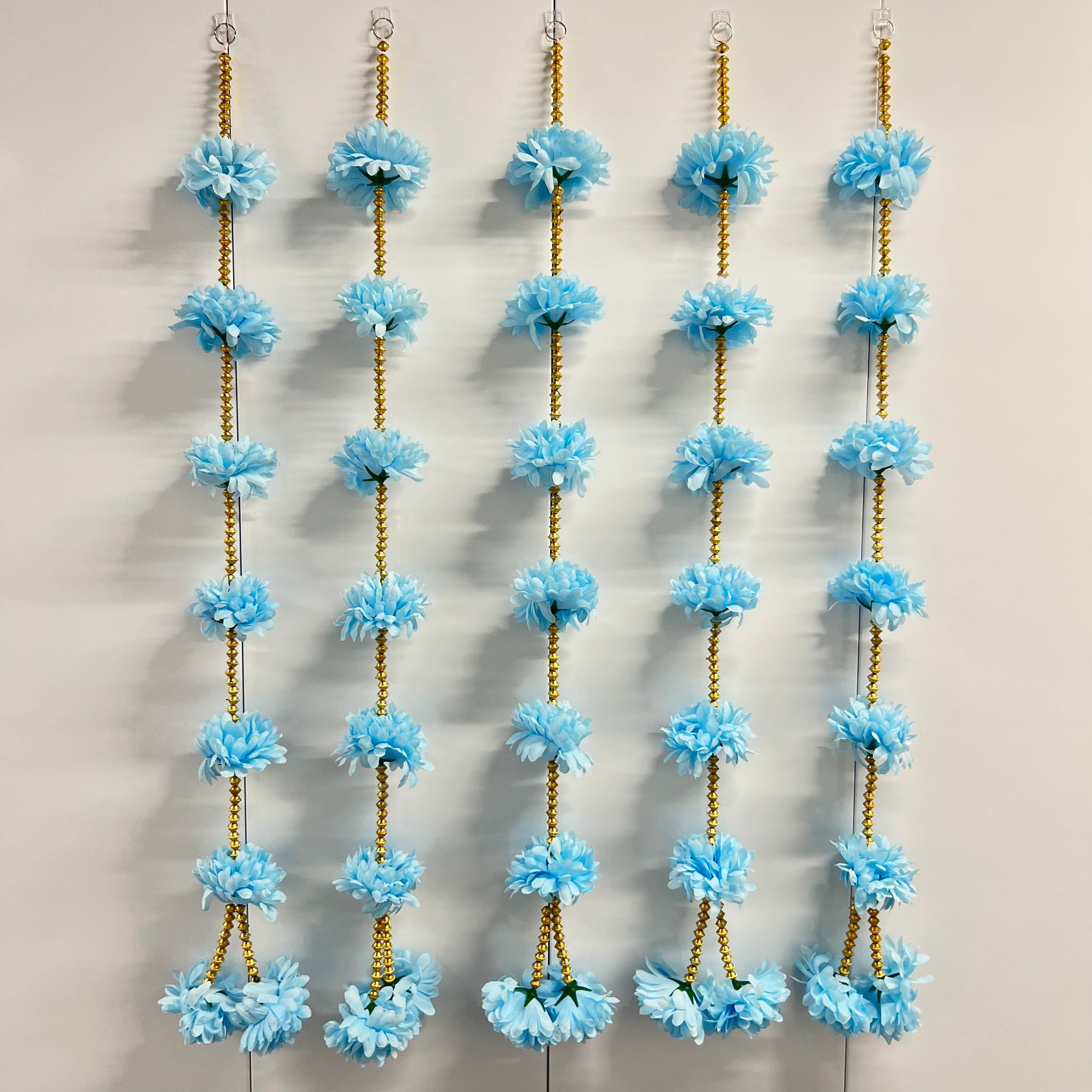 3,5 pieds de fleurs œillets suspendues - bleu