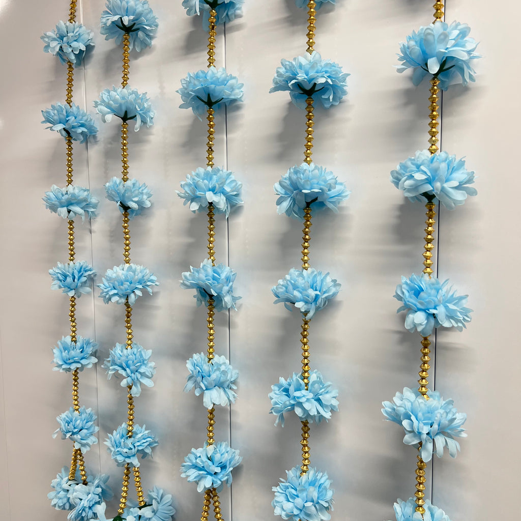 3,5 pieds de fleurs œillets suspendues - bleu