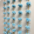3,5 pieds de fleurs œillets suspendues - bleu