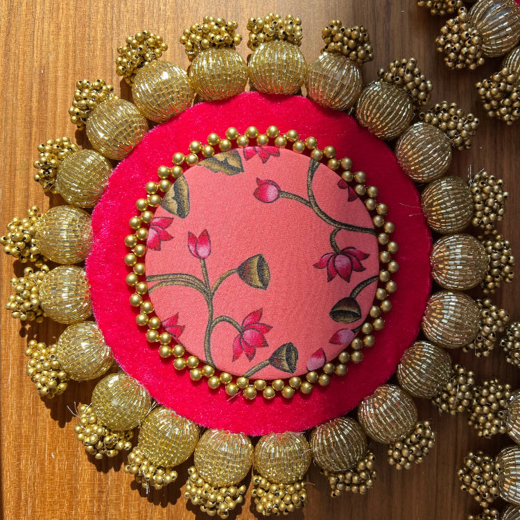 Patola - Pichwai Placemat (8 Inch) - Pink