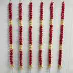 Guirlande de boules lumineuses de 1 mètre avec clochettes - Rouge