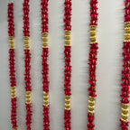 Guirlande de boules lumineuses de 1 mètre avec clochettes - Rouge