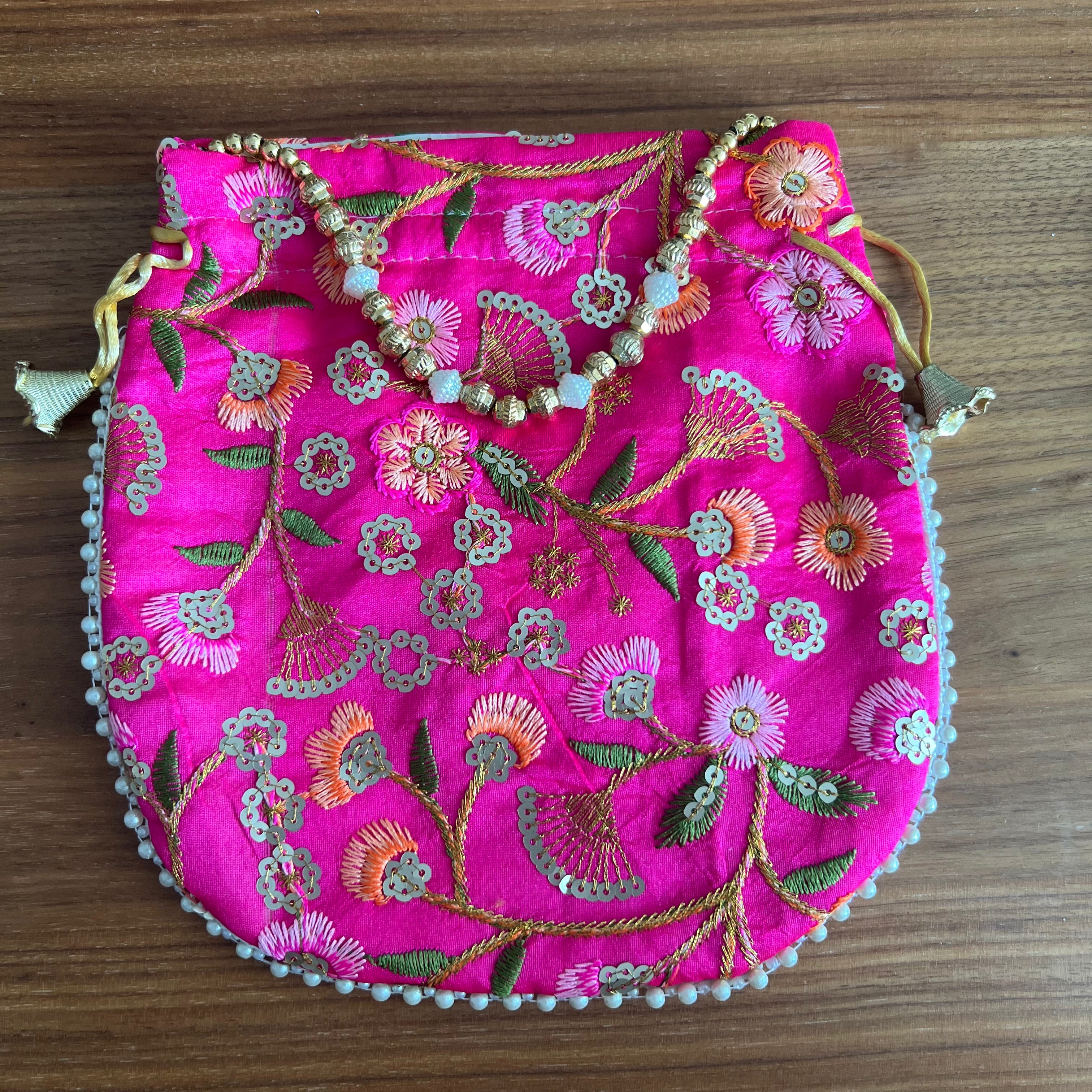 Floral Potli - Pink