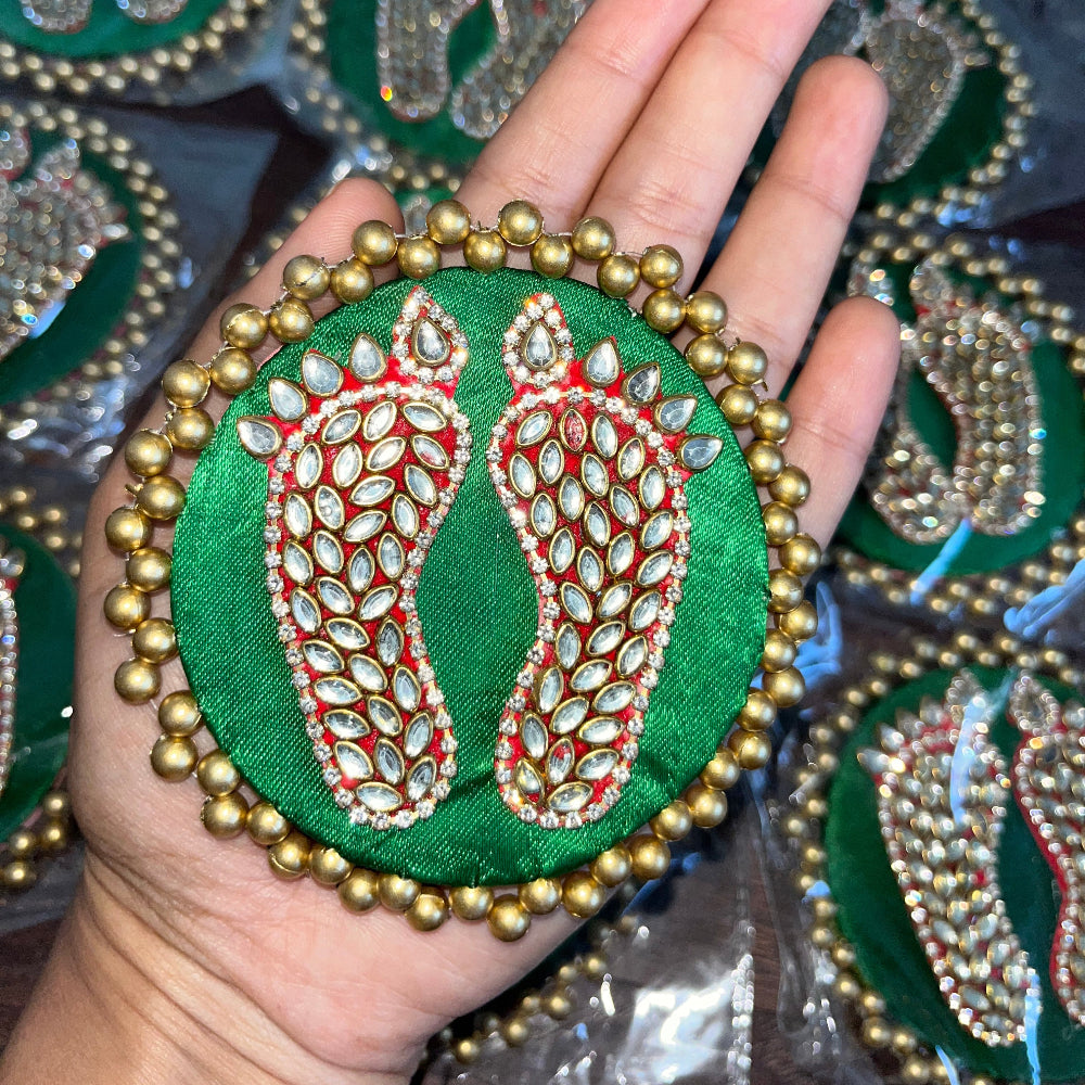 Kundan Laxmi Charan Mat - Green