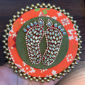 Tapis Dual Layer Kundan Laxmi Charan - Orange