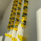 3ft Yellow Floral Hanging (Set of 2)