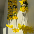 3ft Yellow Floral Hanging (Set of 2)