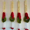 27in White with Green+Color loop Garland - Pink