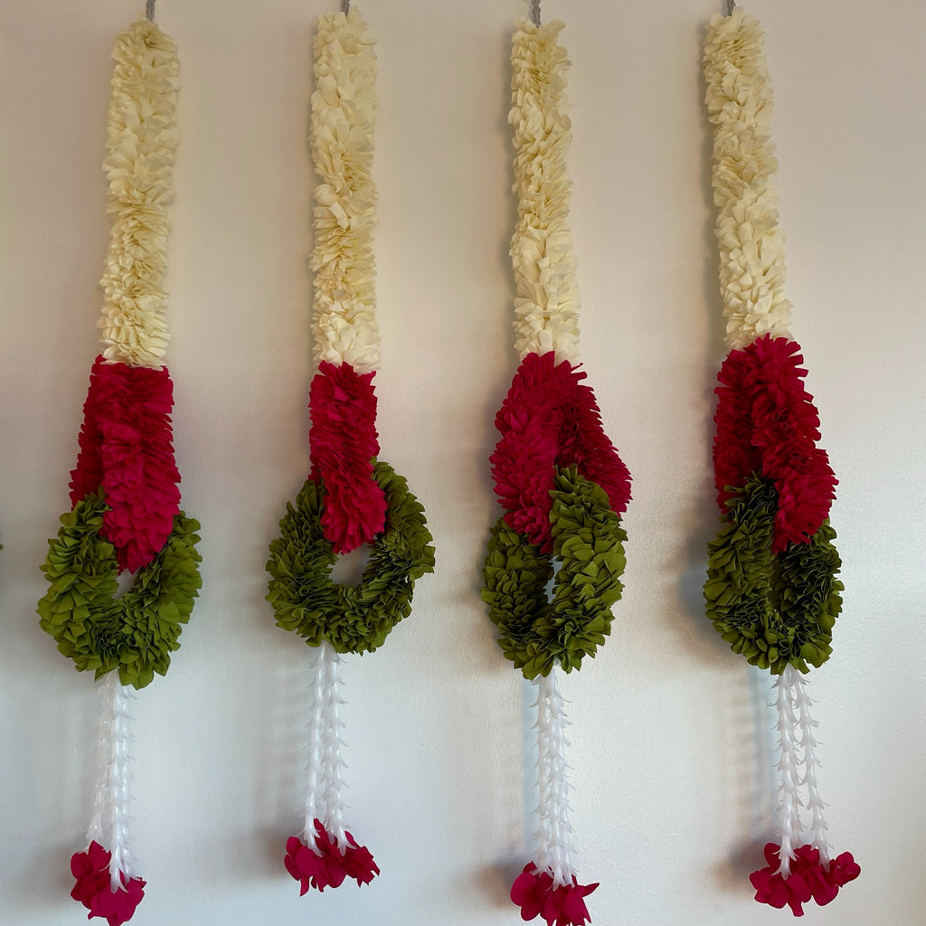 27in White with Green+Color loop Hanging
