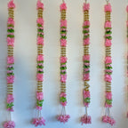 3ft Peony with white mogra floral hanging