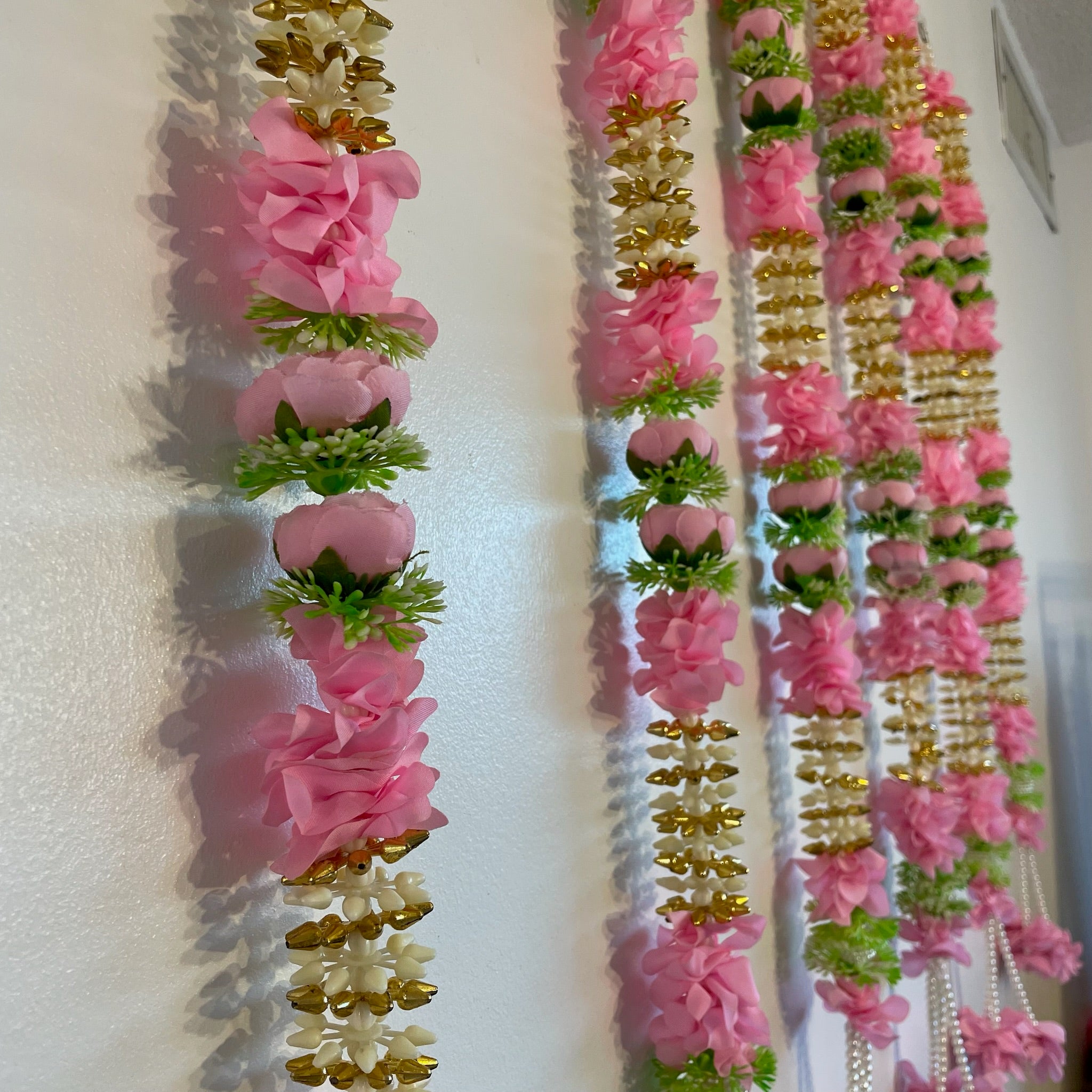 3ft Peony with white mogra floral hanging