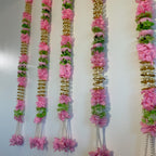 3ft Peony with white mogra floral hanging