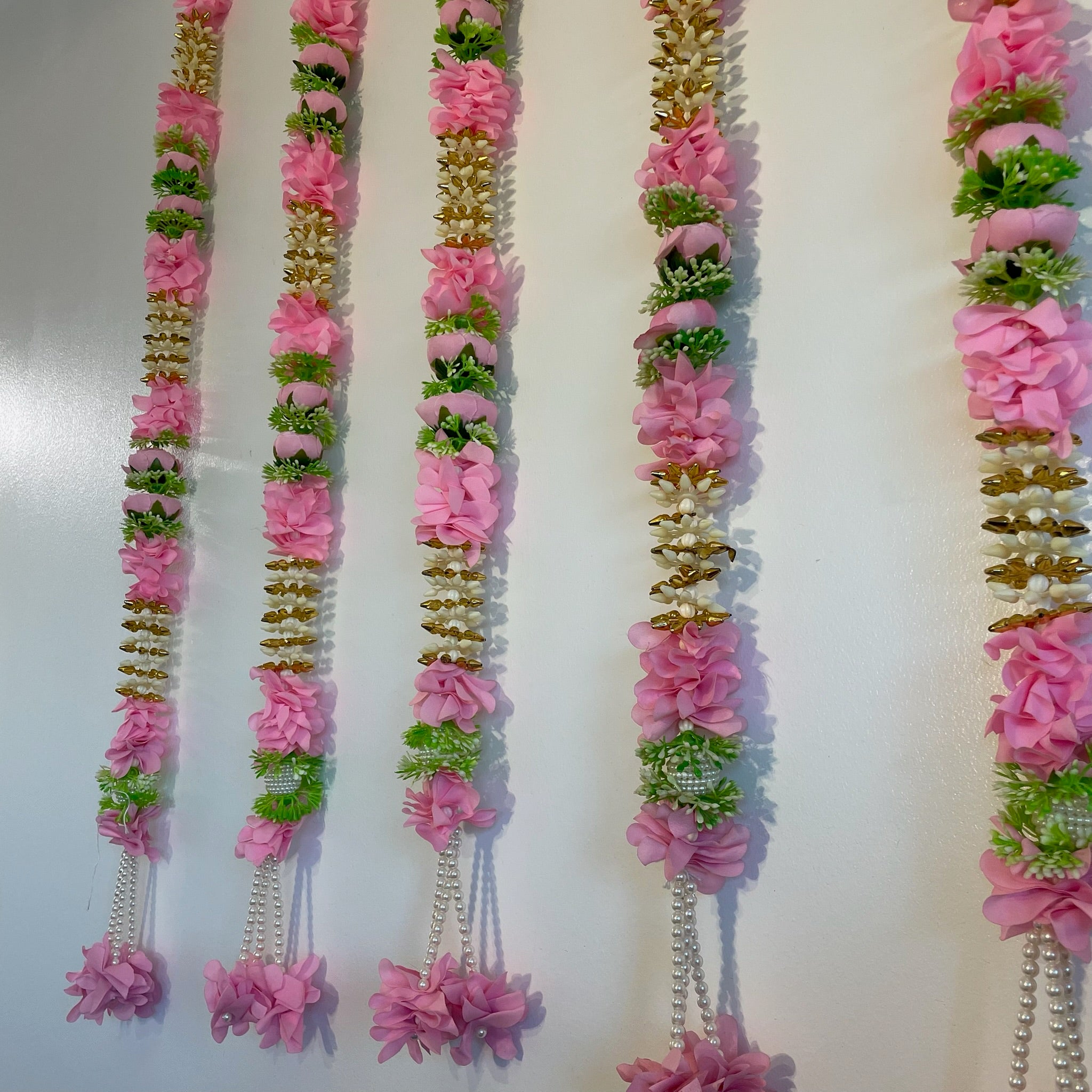3ft Peony with white mogra floral hanging