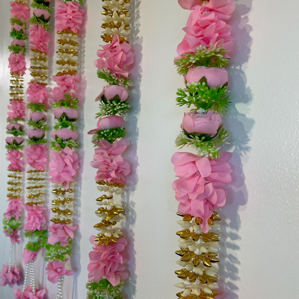 3ft Peony with white mogra floral hanging