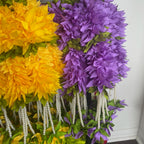 15in Small Cloth Flowers with Pearl Strings