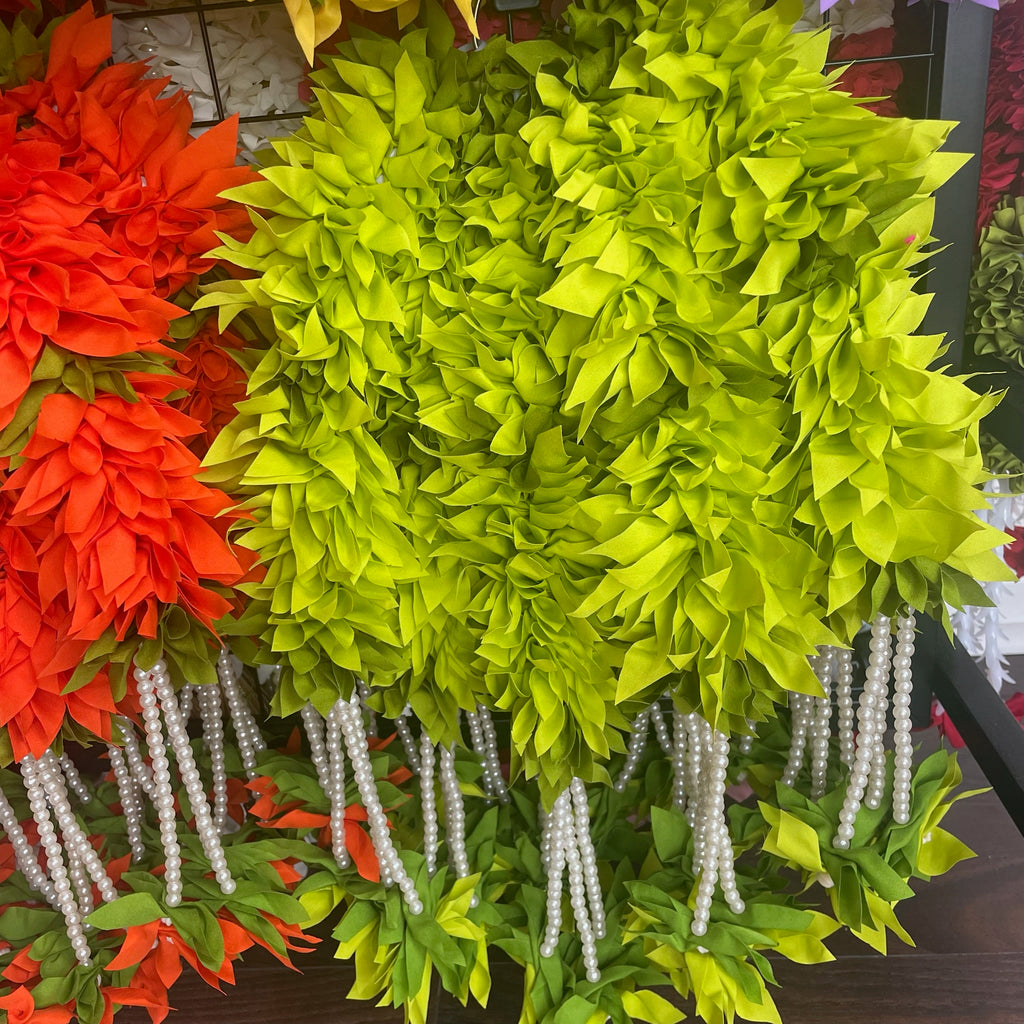 15in Small Cloth Flowers with Pearl Strings