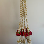 2ft 3 peony bunch with pearl strings