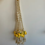 2ft 3 peony bunch with pearl strings