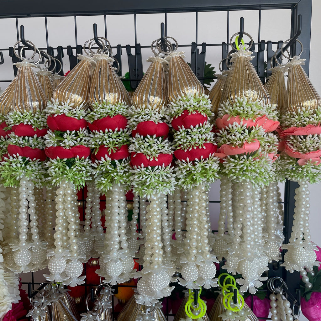1 Ft Triangle Bead Peony Hanging