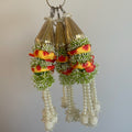 1 Ft Triangle Bead Peony Hanging - Sunset