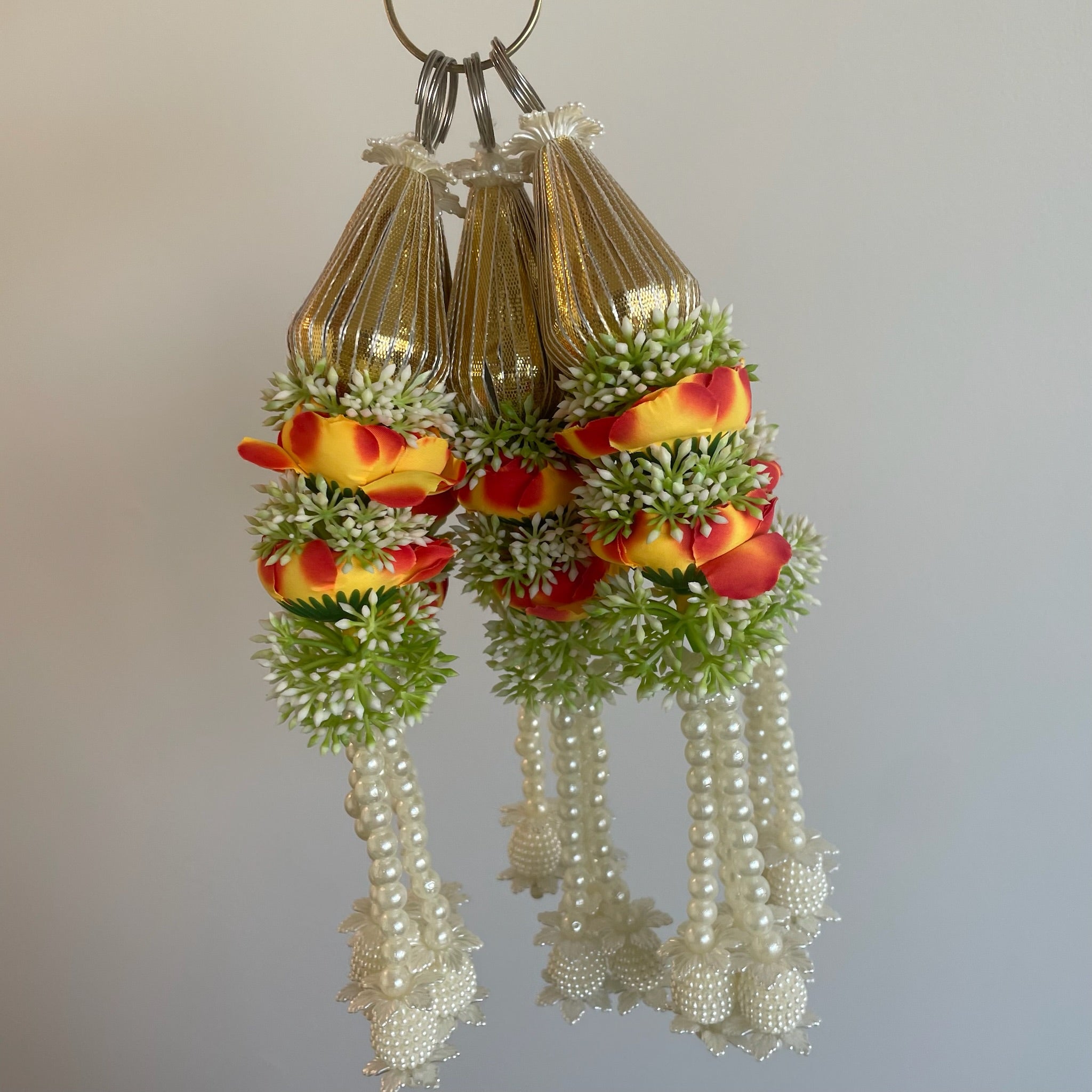 1 Ft Triangle Bead Peony Hanging