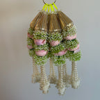 1 Ft Triangle Bead Peony Hanging - Pink
