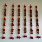 3ft Peony with white mogra floral hanging