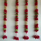3ft Peony with white mogra floral hanging