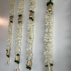 3ft White flower with Triangle Gota Bead